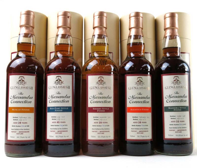 Glenglassaugh Massandra Collection - полный сет из пяти бутылок