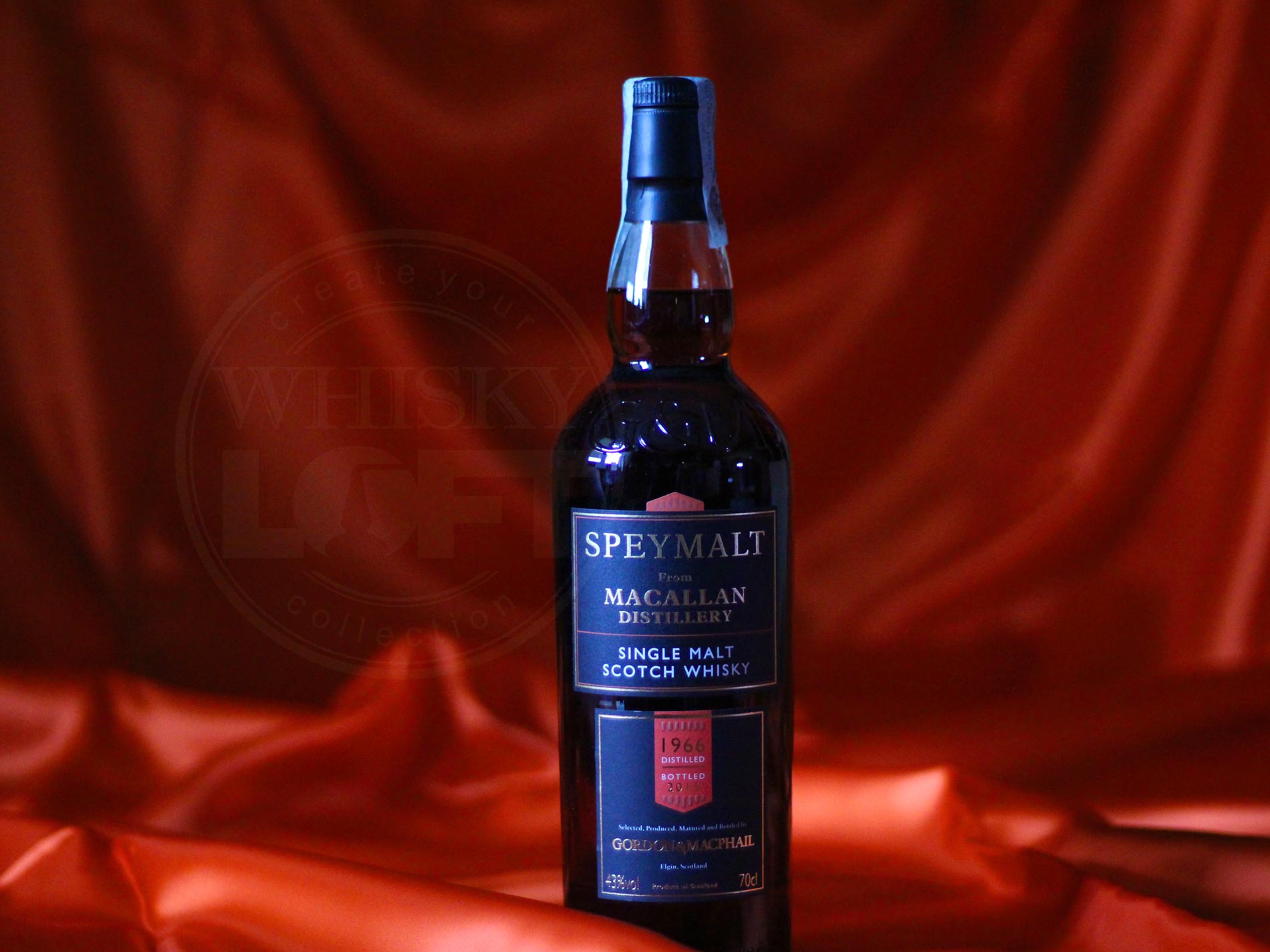 Macallan 1966 GM, Single Malt Scotch Whisky,  49 years old, 1966 distilled, Bottled 2015.